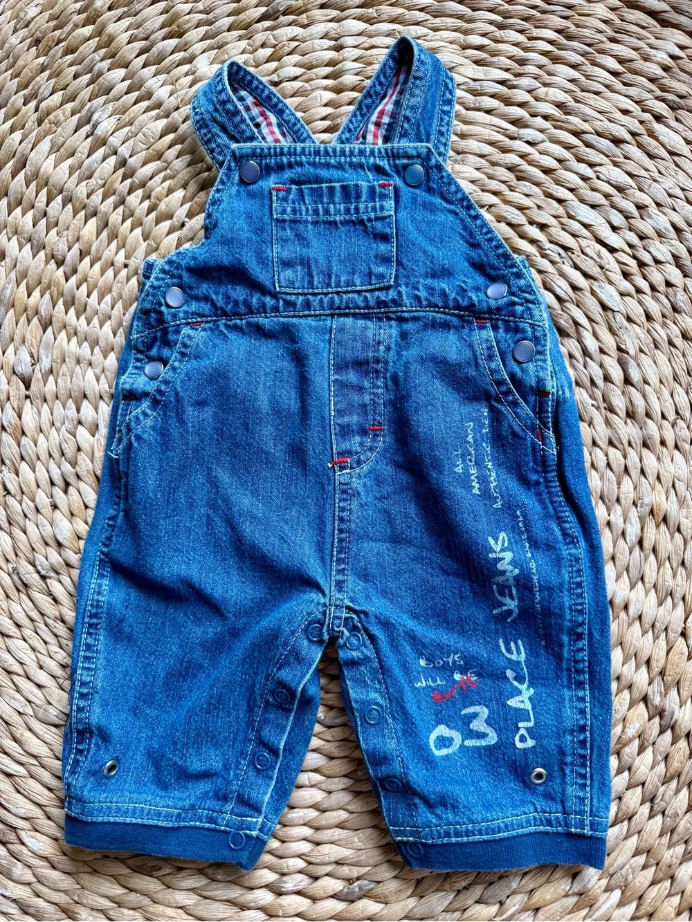 Children’s Place Vintage Y2K Boys Overalls Sz 0-3 Months
